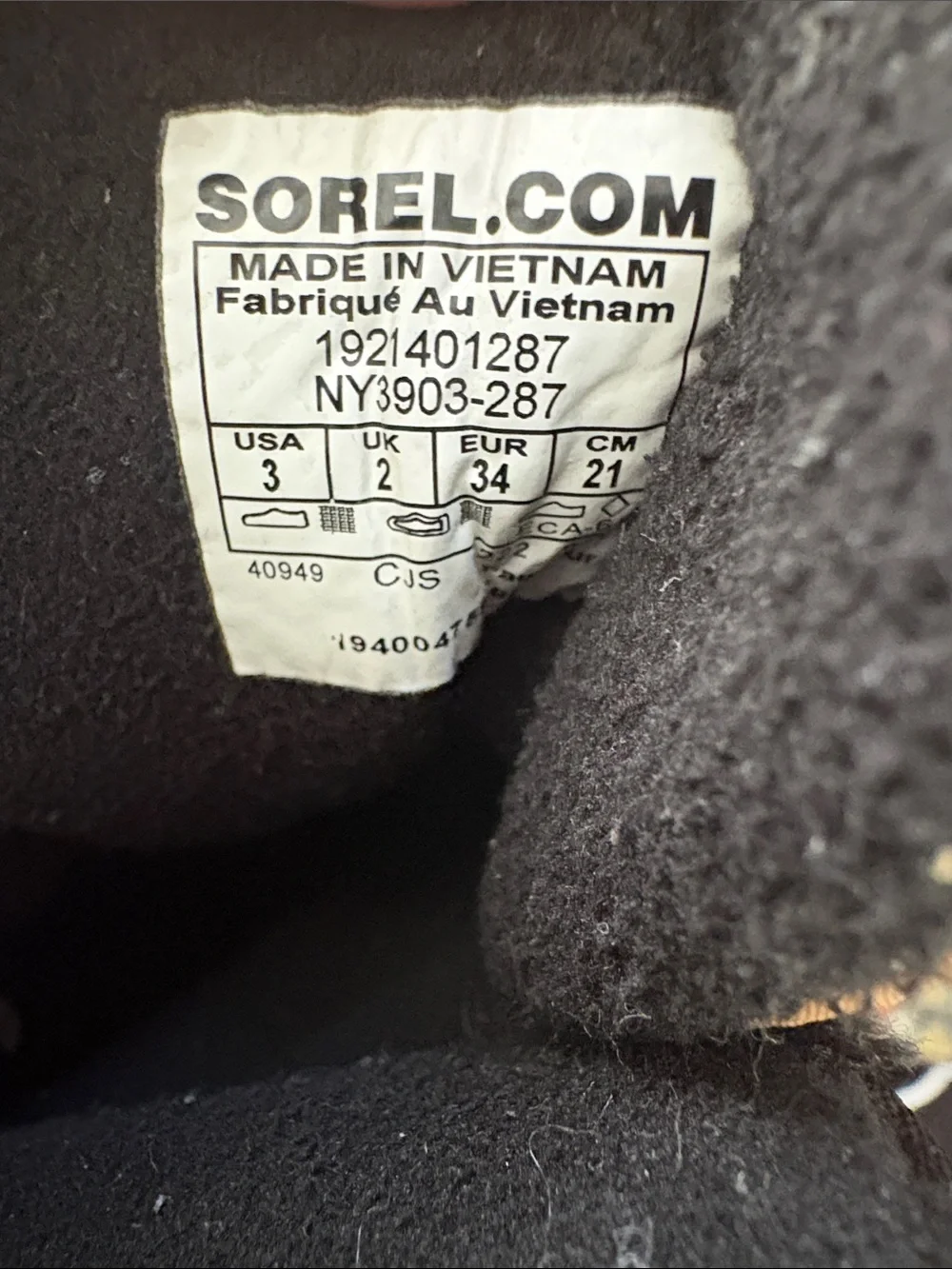 Sorel Snow Cinch Tie Boots Size 3